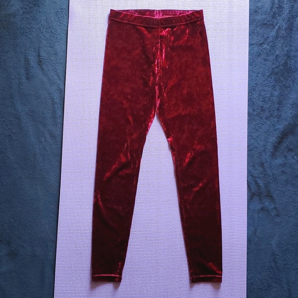 MeMoi Girls Youth M/L Velour Dance Yoga Spandex